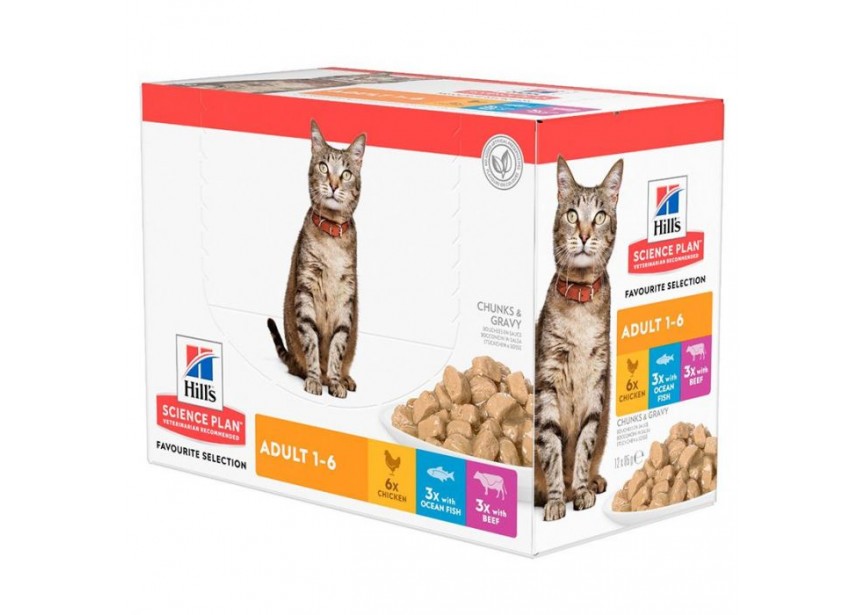 feline adult pouch selection 12x85g