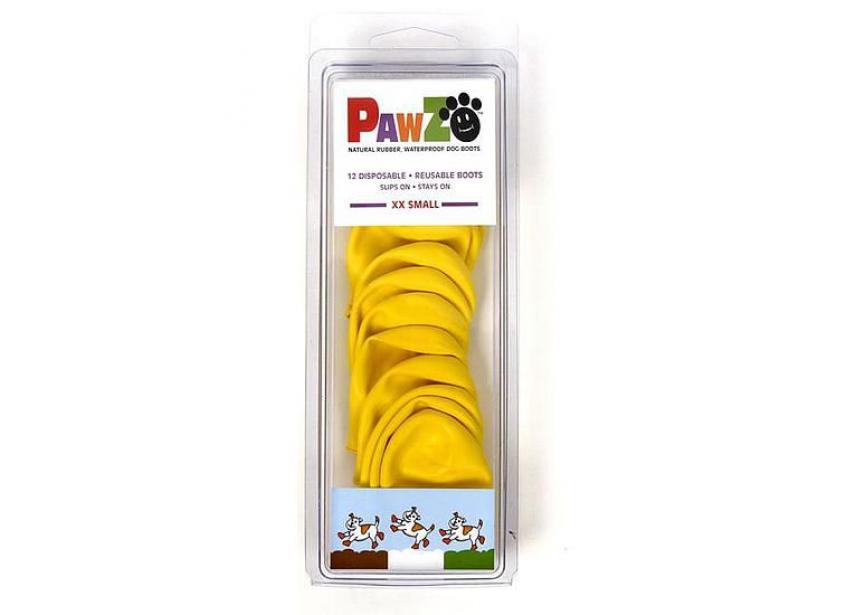 hondenschoen-pawz-3,8cm-geel-XXS 12st