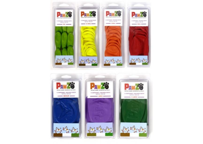 PAWZ overzicht grootte boots per kleur