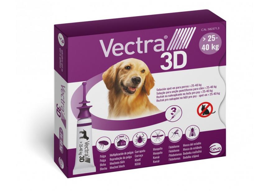 VECTRA 3D DOG L 25-40KG 3PIP