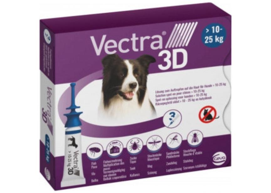 VECTRA 3D DOG M 10-25KG 3PIP