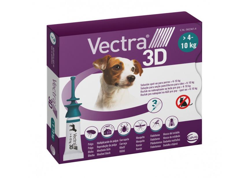 VECTRA 3D DOG S 4-10KG 3PIP