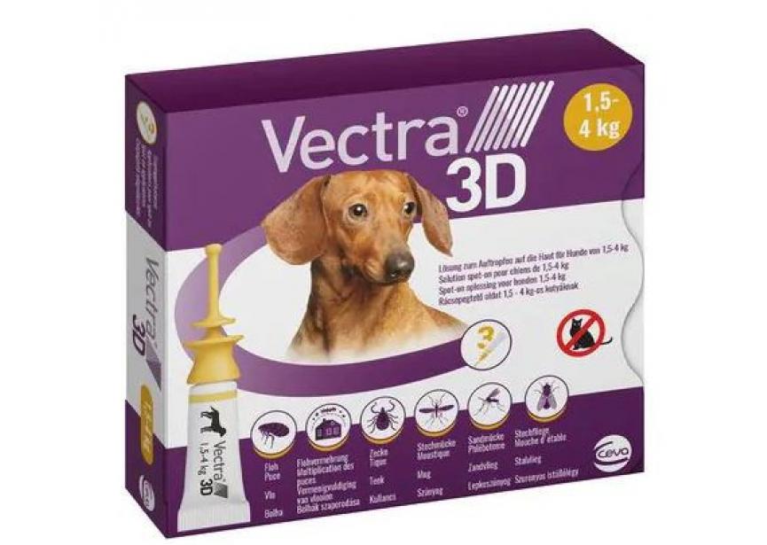 VECTRA 3D DOG XS 1,5-4KG 3PIP