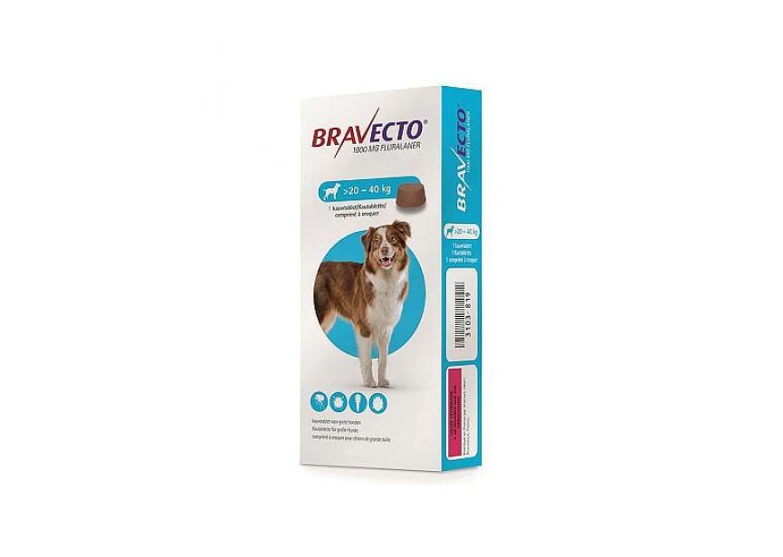 BRAVECTO 1000MG HOND 20-40KG 1CObravecto-1000mg-hond-20-40kg 1Co