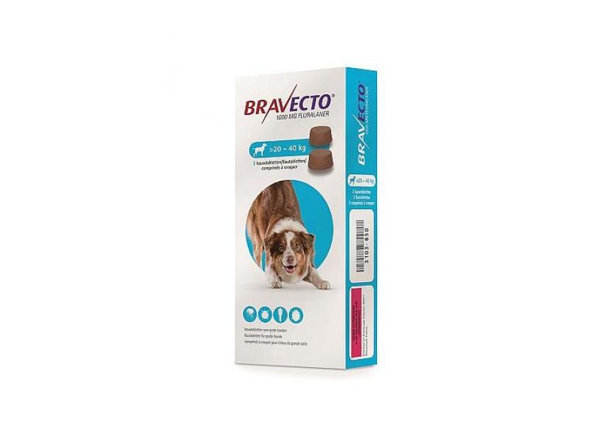 BRAVECTO 1000MG HOND 20-40KG 2CO