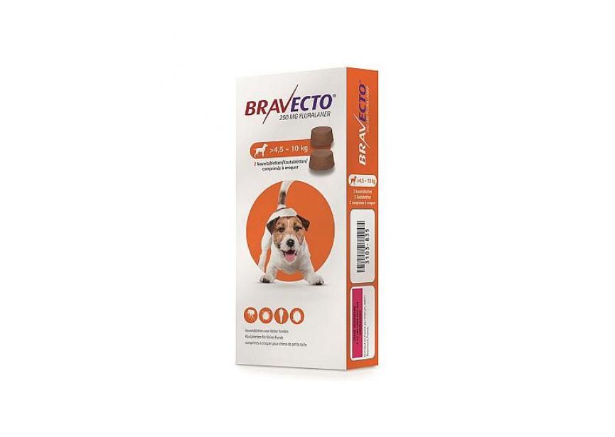 BRAVECTO 250MG HOND 4,5-10KG 2CO