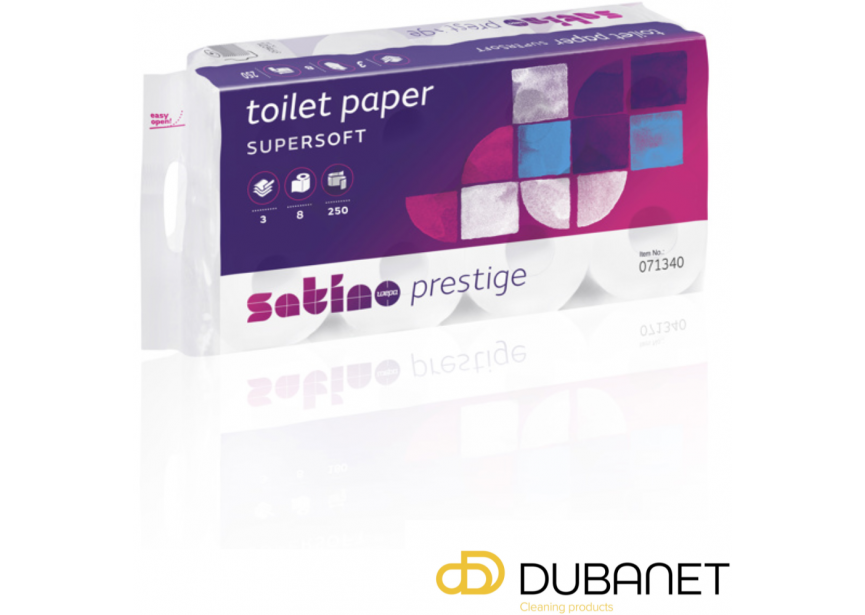 TOILETPAPIER SATINO PRESTIGE 8X8R 250V 3L (1)