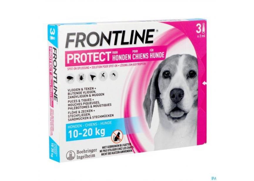 FRONTLINE PROTECT DOG M 10-20KG 3P