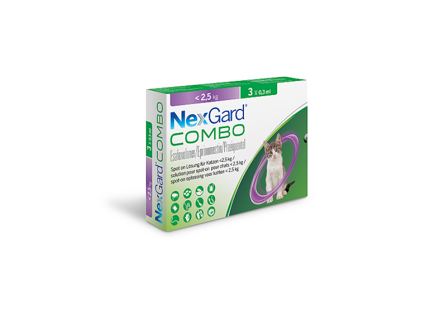 NEXGARD COMBO KAT S -2.5KG 3PIP