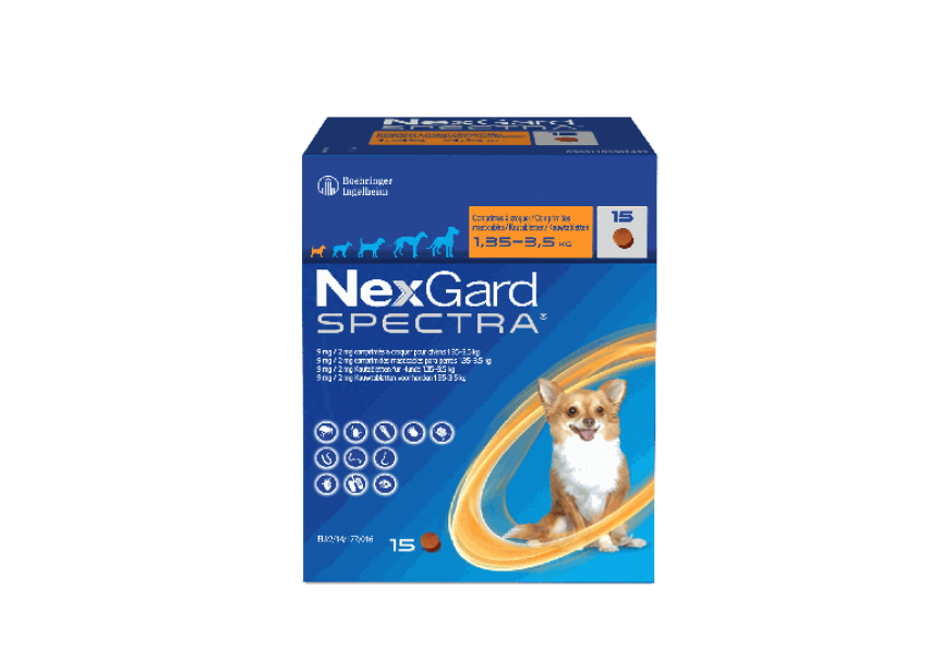 NEXGARD SPECTRA XS 1.35-3.5KG 15 CHEWS