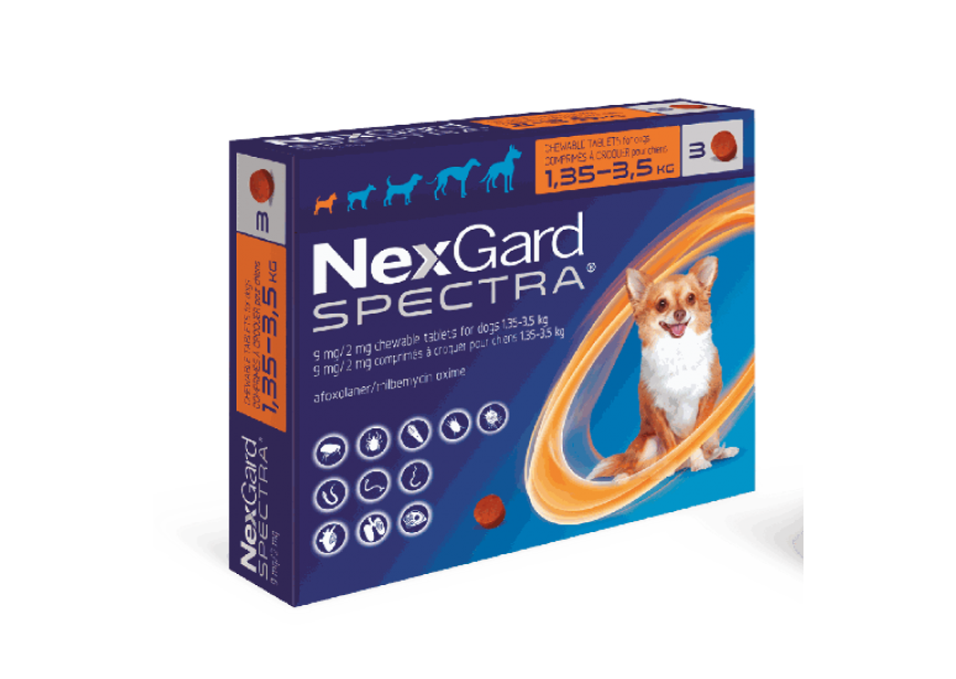 NEXGARD SPECTRA XS 1.35-3.5KG 3 CHEWS