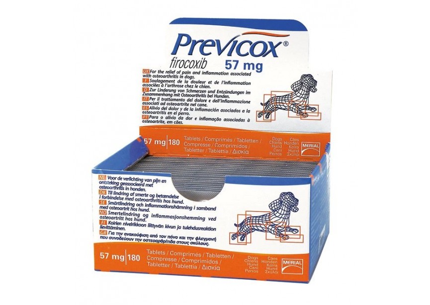 PREVICOX 57MG CHEW 180CO