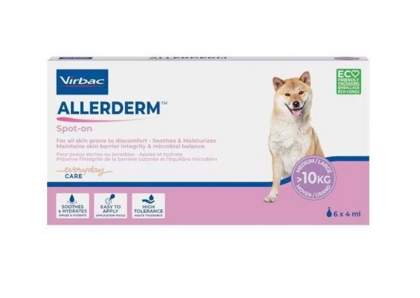 ALLERDERM SPOT ON DOG +10KG 4ML 6P 