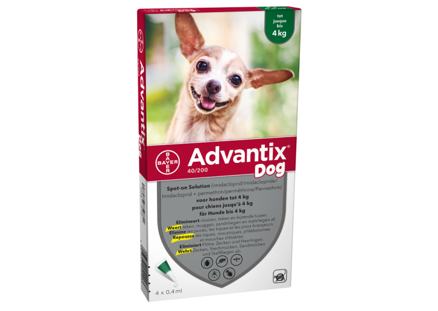 Advantix 40-200 tot 4kg 4 pip 2019 (Klein)