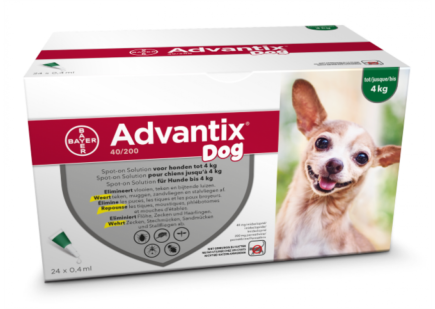 Advantix 40-200 tot 4kg 24 pip 2019 (Klein)