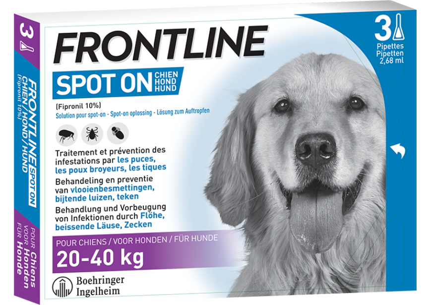 Frontline SpotON 3 pipettes DOG 20-40 BE