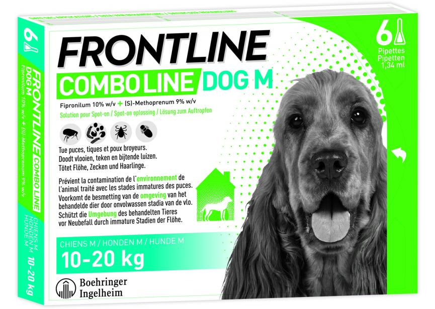 Frontline Comboline 6 pipettes DOG M BE