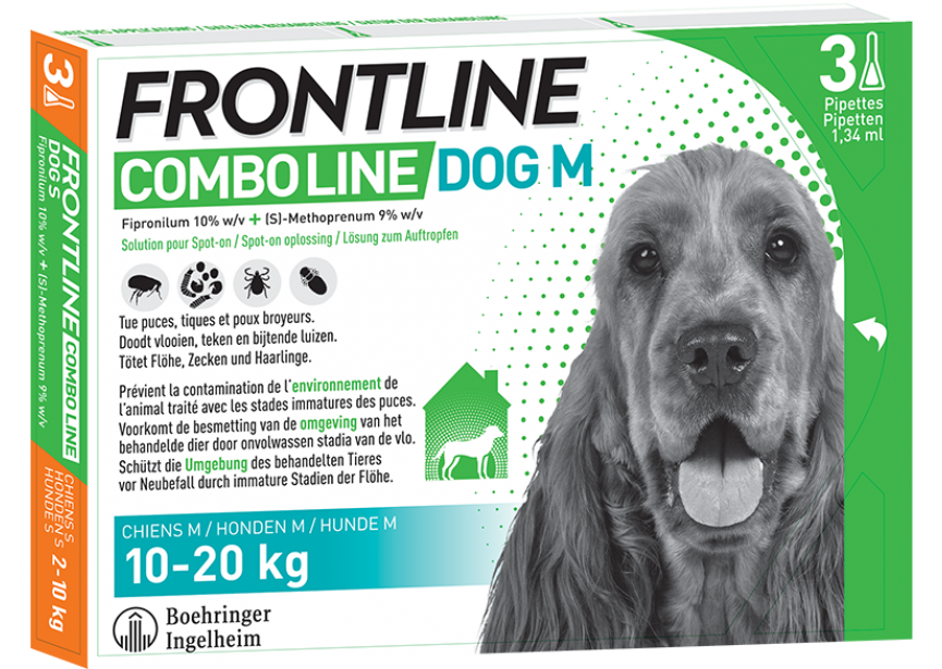 Frontline Comboline 3 pipettes DOG M BE