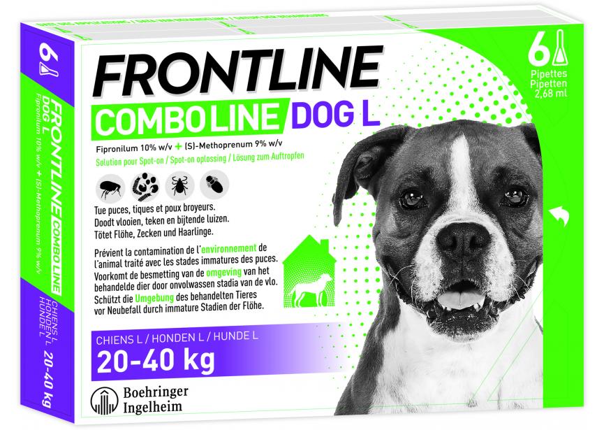 Frontline Comboline 6 pipettes DOG L BE