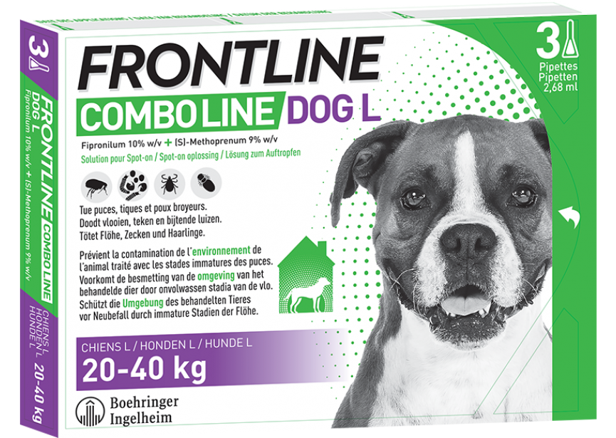 Frontline Comboline 3 pipettesDOG L BE