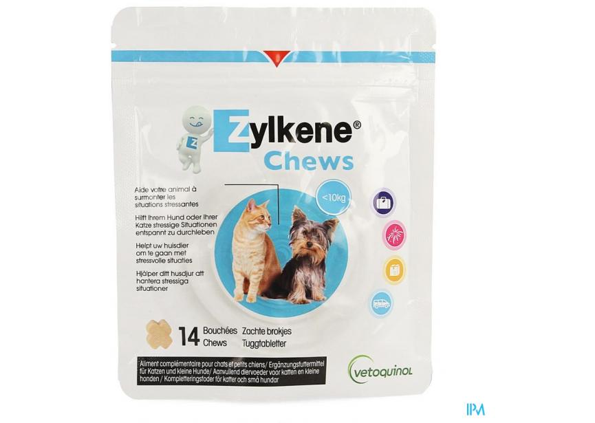 ZYLKENE CHEW kleiner dan 10KG 75MG 14 CHEWS