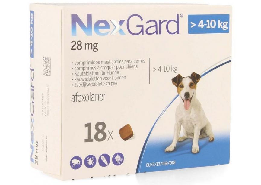 NEXGARD 28MG M 4-10KG 18CO