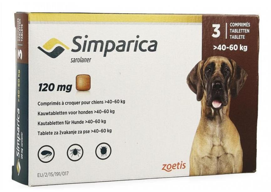 SIMPARICA TRIO HOND meer dan 40-60 KG 3CO