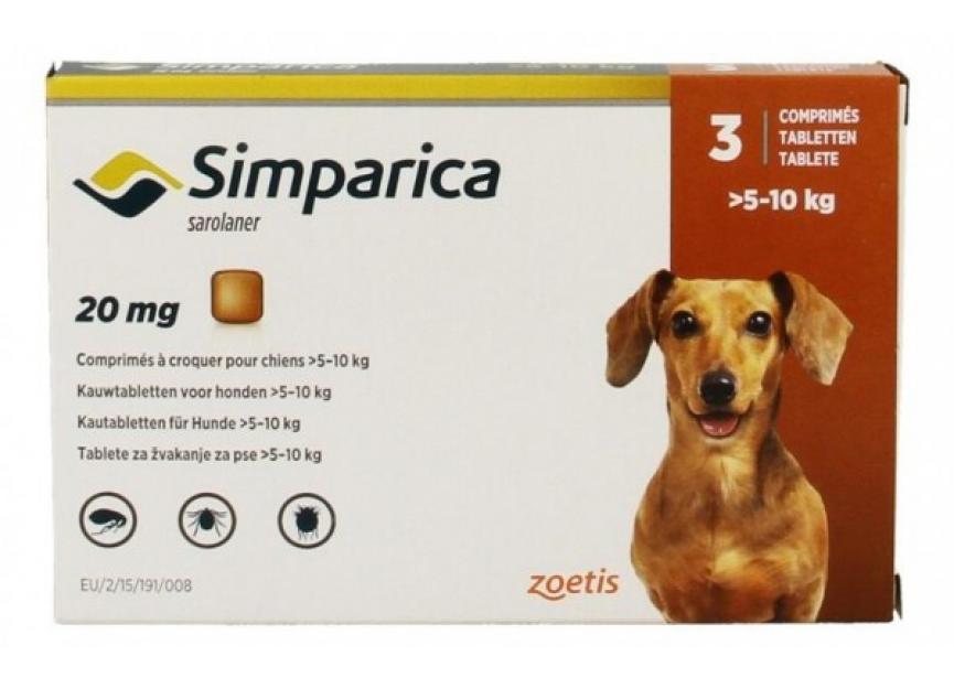 SIMPARICA TRIO HOND meer dan 5-10 KG 3CO