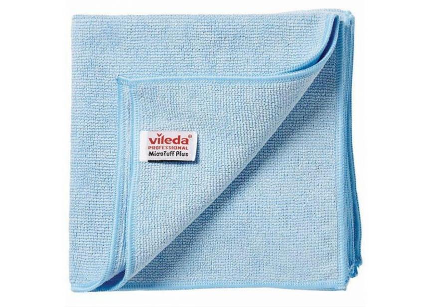 VILEDA MICROTUFF PLUS BLAUW 38X38CM 5ST 3