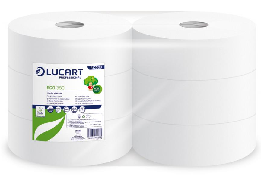 LUCART TOILETPAPIER JUMBO ECO 6*380M 2L