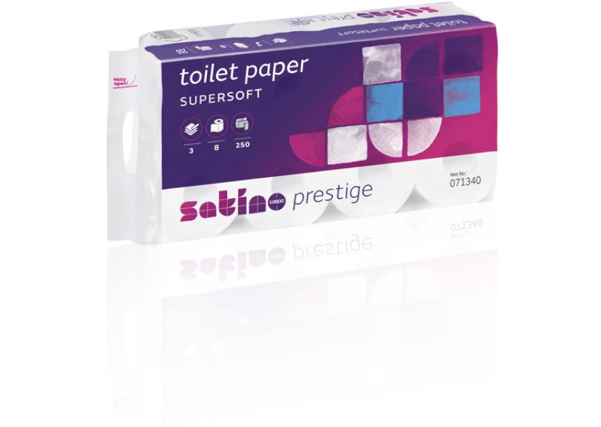 TOILETPAPIER SATINO PRESTIGE 8X8R 250V 3L