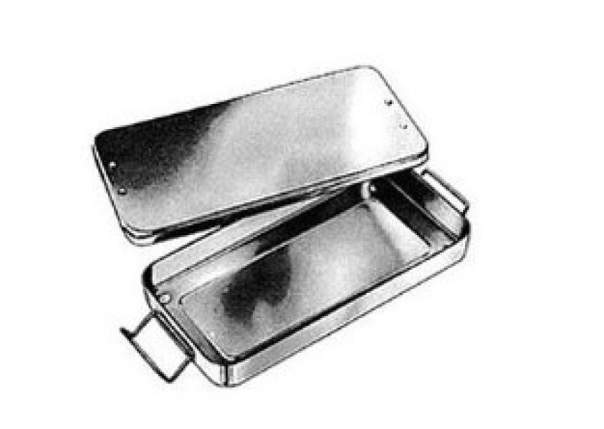 DOOS INOX MET HAKEN 30X12X06CM